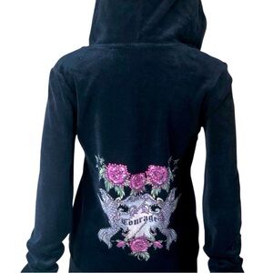 Black pants and “Courage” hoodie Sz m